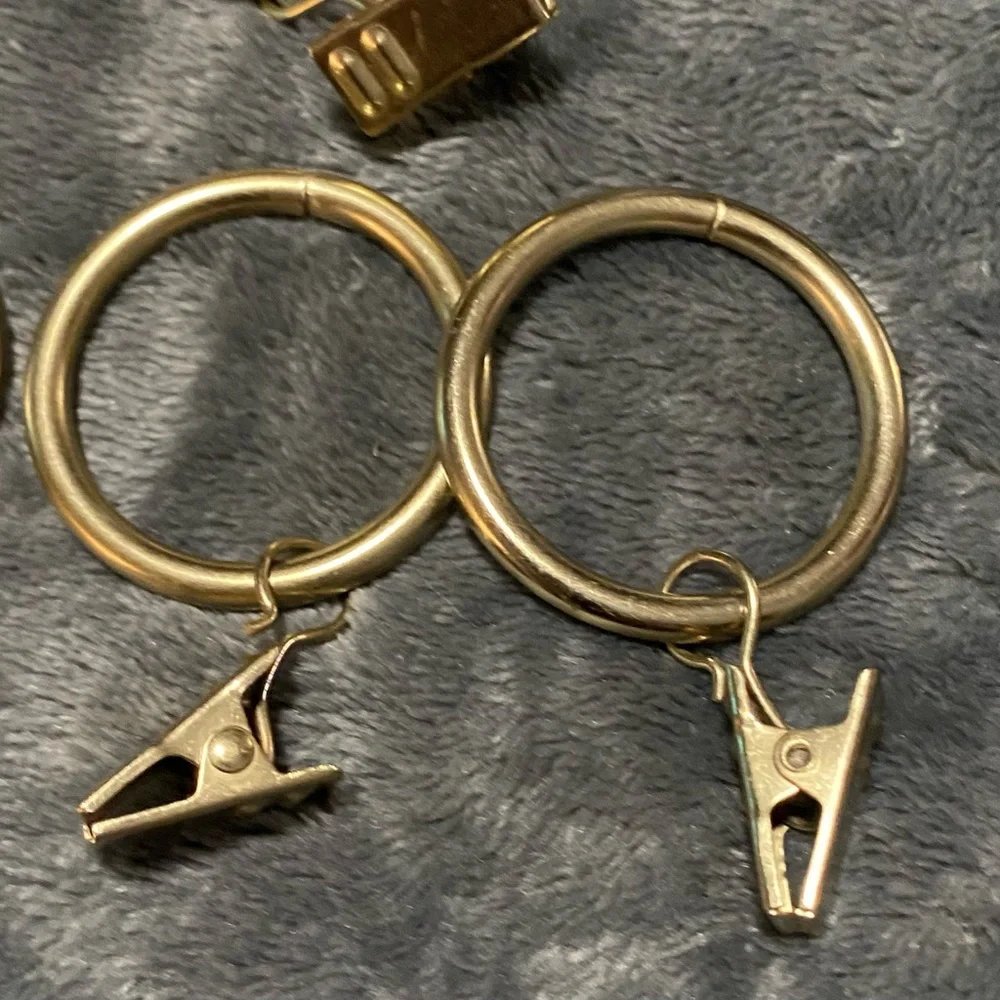 Gold Keychain Rings with Clips - Picture 2 of 6